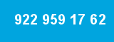 922 959 17 62 922 959 17 62